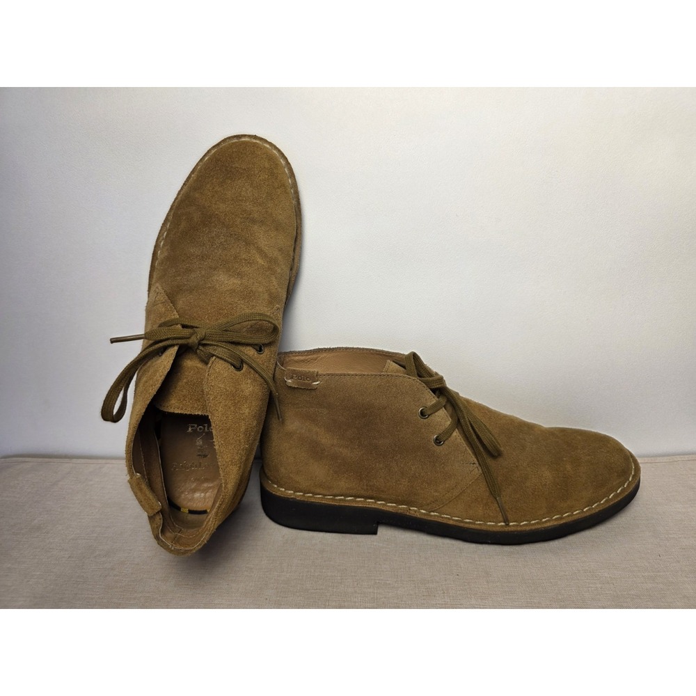 Polo Ralph Lauren Talan Chukka Boots Brown Suede Leather Preppy Sz 10.5 Men's